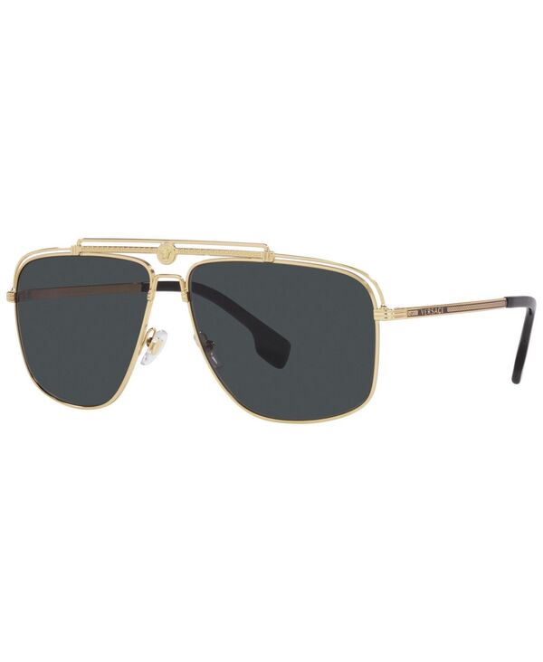 ヴェルサーチ メンズ アクセサリー サングラス・アイウェア Versace Men'sunglasses VE2242 Gold-Tone ゴールド