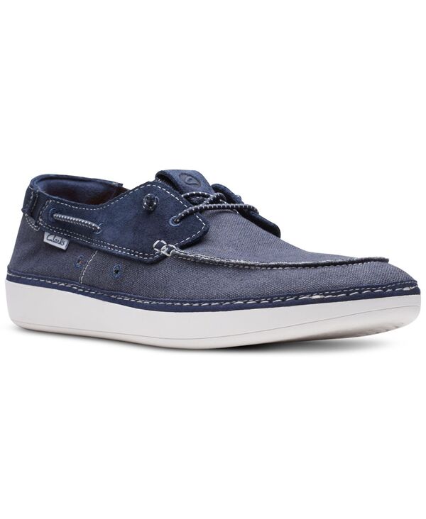 クラークス メンズ シューズ スリッポン・ローファー Clarks Men's Higley Tie Slip-On Canvas Boat Shoes Navy ネイビー