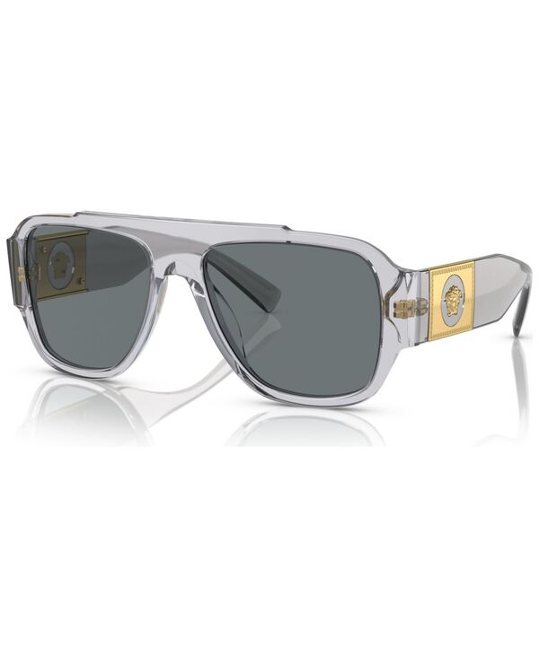ヴェルサーチ メンズ 佩び物 サングラス・アイウェア Versace Men\u0027sunglasses VE4436U Transparent Gray 薄墨色