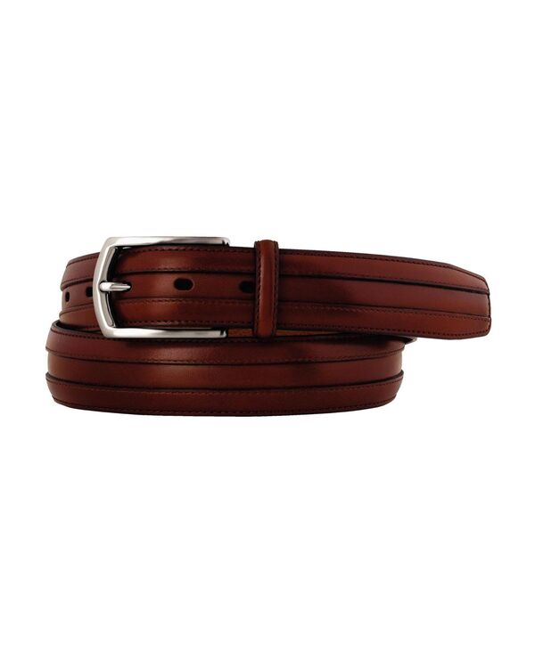 ジョンストンアンドマーフィー メンズ アクセサリー ベルト レザー Johnston & Murphy Men's Doubleather Belt Cognac Vegetable-Tanned Calf