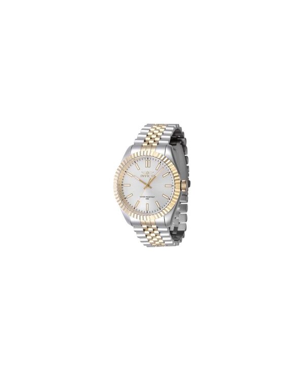インビクタ メンズ アクセサリー 腕時計 Invicta Men's 47484 Specialty Quartz 3 Hand Silver Dial Watch Gold ゴールド｜ReVida 店メンズ腕時計