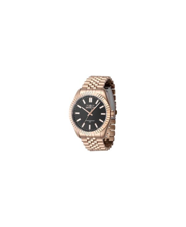 インビクタ メンズ アクセサリー 腕時計 Invicta Men's 47492 Specialty Quartz 3 Hand Black Dial Watch Gold ゴールド