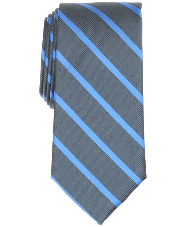 クラブルーム メンズ アクセサリー ネクタイ Club Roomen's Caroline Stripe Tie Charcoal チャコール｜ReVida 店