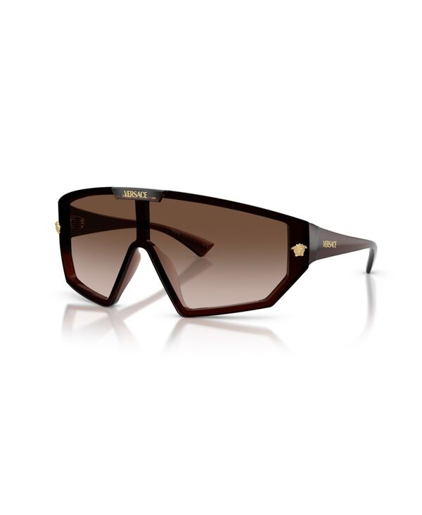 ヴェルサーチ メンズ 佩び物 サングラス・アイウェア Versace Men\u0027s Geometric Sunglasses VE4461 Transparent Brown 赤銅色