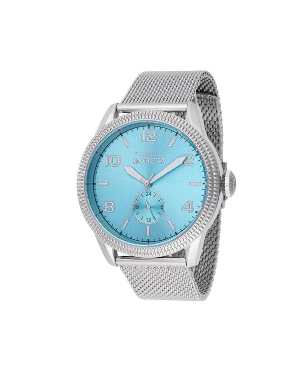 インビクタ メンズ アクセサリー 腕時計 ヴィンテージ Invicta Men's 48914 Vintage Quartz VH60 Light Blue Dial Watch Silver シルバー