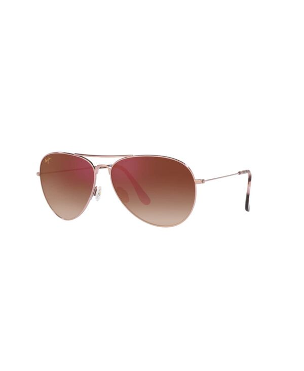 マウイ体育館 レディース 佩び物 サングラス・アイウェア Maui Jim Polarized Mavericksunglasses 264 Gold Pink Shiny サクラ色