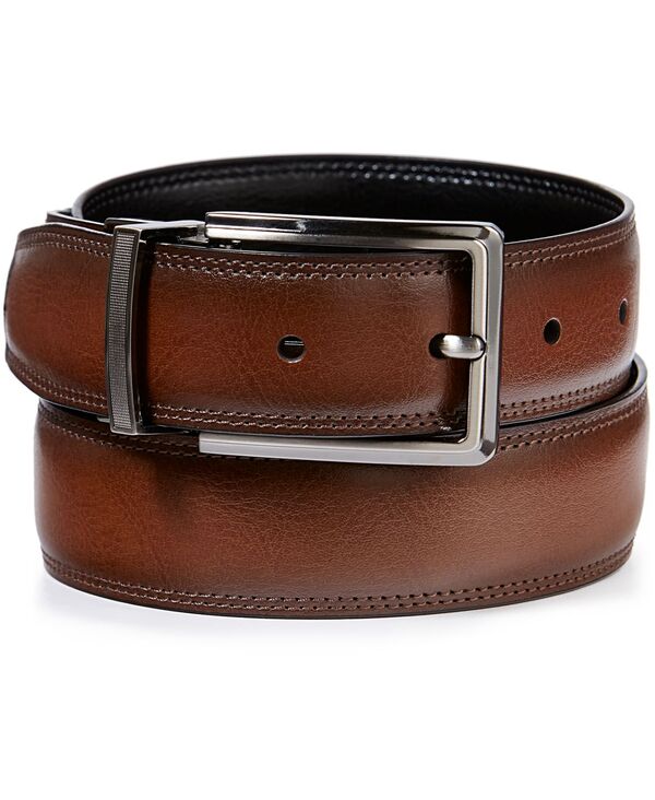 ペリーエリス メンズ アクセサリー ベルト レザー Perry Ellis Portfolio Men's Classic Reversibleather Belt Brown ブラウン｜ReVida 店 9,475円