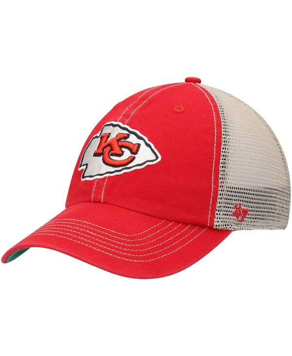 47 ブランド メンズ アクセサリー 帽子 '47 Brand Men's Red Natural Kansas City Chiefs Trawler Trucker Clean Up Snapback Hat Red Natural レッド
