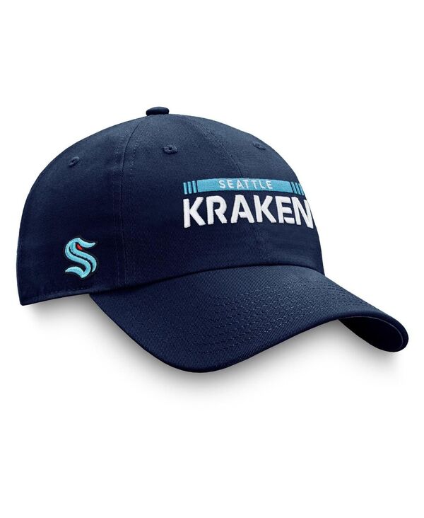 ファナティクス メンズ アクセサリー 帽子 Fanatics Men's Deep Sea Blue Seattle Kraken Authentic Pro Rink Adjustable Hat Deep Sea Blue ブルー