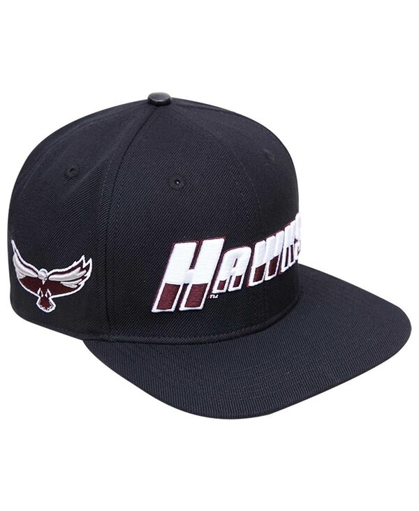 プロスタンダード メンズ アクセサリー 帽子 ロゴ Pro Standard Men's Black Maryland Eastern Shore Hawks Arch Over Logo Evergreen Snapback Hat Black ブラック