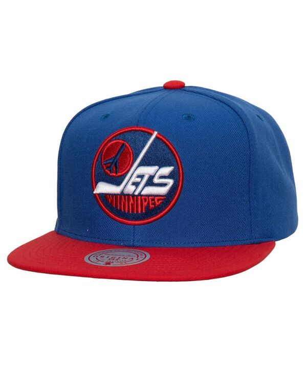 ミッチェル&ネス メンズ アクセサリー 帽子 Mitchell & Ness Men's Blue Winnipeg Jets Core Team Ground 2.0 Snapback Hat Blue ブルー