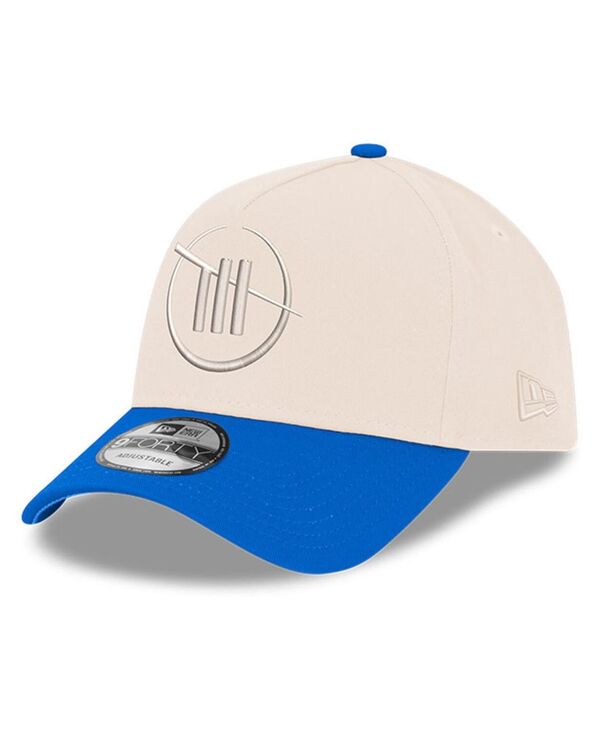 ニューエラ メンズ アクセサリー 帽子 New Era Men's Cream Blue Trackhouse Racing 9FORTY A-Frame Adjustable Hat White Blue ホワイト