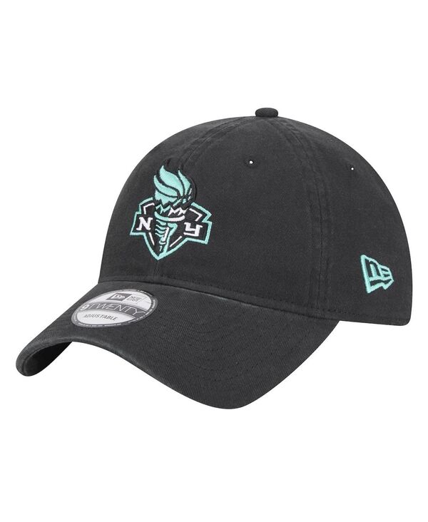 ニューエラ メンズ アクセサリー 帽子 ロゴ New Era Men's and Women's Black New York Liberty Core Logo 9TWENTY Adjustable Hat Black ブラック