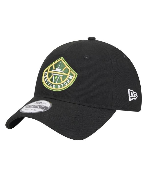 ニューエラ メンズ アクセサリー 帽子 ロゴ New Era Men's and Women's Black Seattle Storm Core Logo 9TWENTY Adjustable Hat Black ブラック