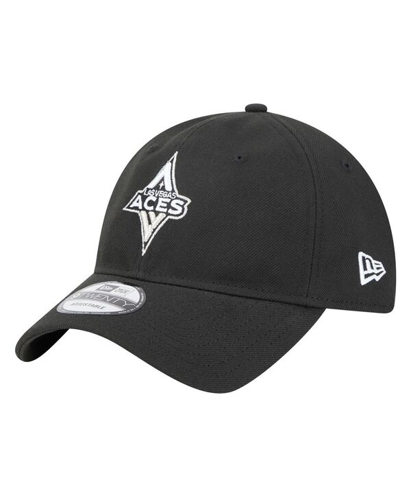 ニューエラ メンズ アクセサリー 帽子 ロゴ New Era Men's and Women's Black Las Vegas Aces Core Logo 9TWENTY Adjustable Hat Black ブラック