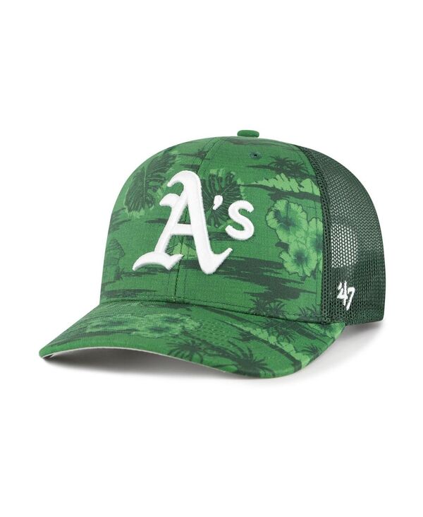 47 ブランド メンズ アクセサリー 帽子 '47 Brand Men's Green Athletics Fiji Trucker Adjustable Hat Green グリーン