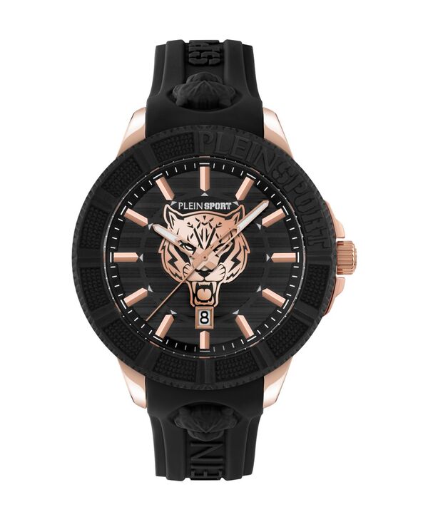 プレイン スポーツ メンズ アクセサリー 腕時計 Plein Sport Men's City Rush 3 Handate Quartz Black Silicone Strap Watch 45mm Black ブラック｜ReVida 店 46,680円