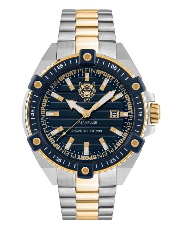 プレイン スポーツ メンズ アクセサリー 腕時計 Plein Sport Men's Urban Pulse 3 Handate Quartz Two Tone Bracelet Watch 47mm Two Tone|ReVida 店