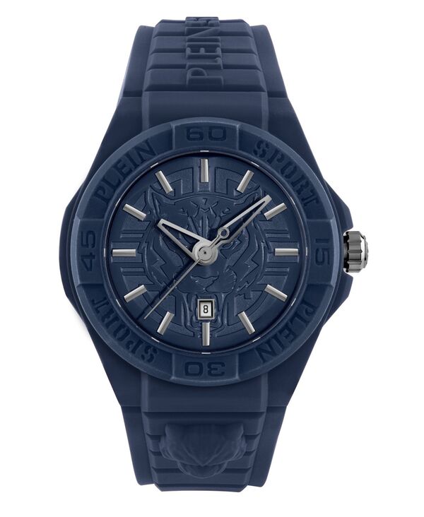 プレイン スポーツ メンズ アクセサリー 腕時計 Plein Sport Men's New Fearless 3 Handate Quartz Blue Silicone Strap Watch 46mm Blue ブルー