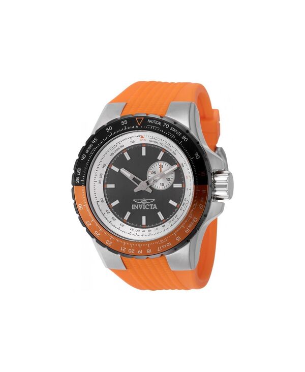 インビクタ メンズ アクセサリー 腕時計 Invicta Men's 49721 Aviator Quartz VD72 Gunmetal Dial Watch Orange オレンジ