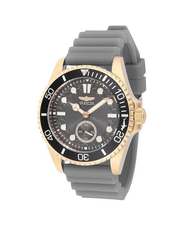インビクタ メンズ アクセサリー 腕時計 Invicta Men's Quartz Pro Diver Watcharcoal Strap Round Case Diameter 43mm Black ブラック