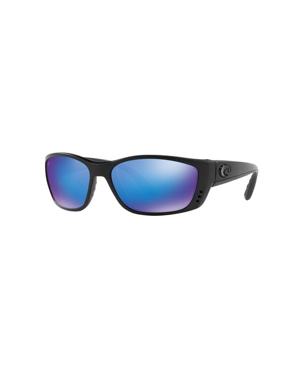 コスタデルマール メンズ 付属品 サングラス・アイウェア Costa Del Mar Polarized Sunglasses FISCH 64 BLACK/BLUE MIRROR 黒いこと