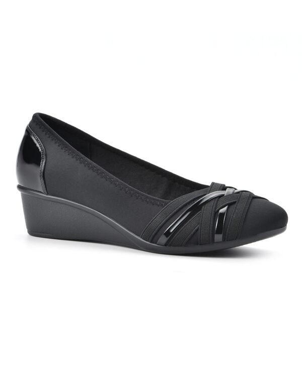 クリフバイホワイトマウンテン レディース シューズ パンプス Cliffs by White Mountain Women's Bowie Wedge Shoe Black Nylon ブラック