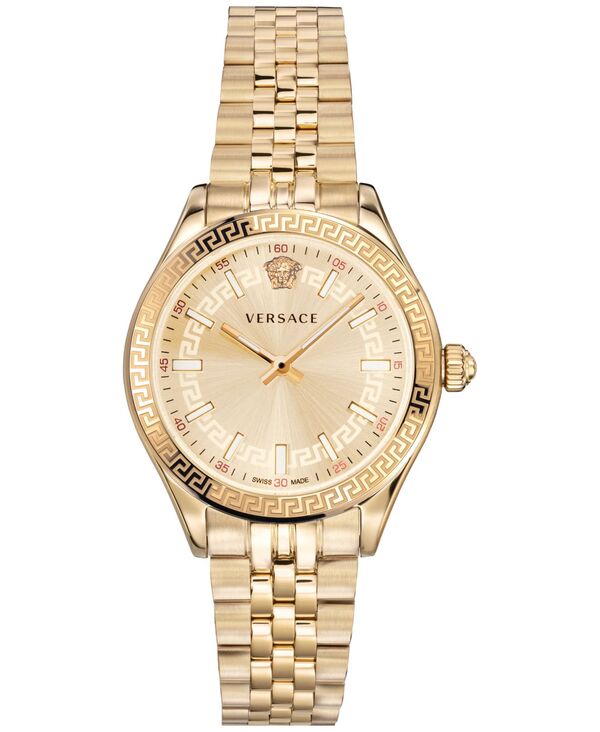 ヴェルサーチ レディース アクセサリー 腕時計 Versace Women'swiss Hellenyium Gold Ion Plated Bracelet Watch 36mm Gold ゴールド