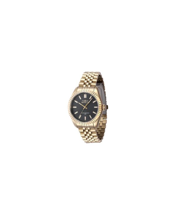インビクタ レディース アクセサリー 腕時計 Invicta Women's 47504 Specialty Quartz 3 Hand Black Dial Watch Gold ゴールド