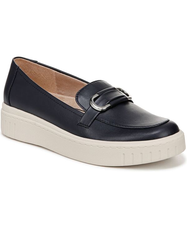 ライフストライド レディース シューズ パンプス プラットフォーム ローファー LifeStride Women's Geneva-Bit Closed Round Toe Platform Loafers Navy Faux Leather ネイビー