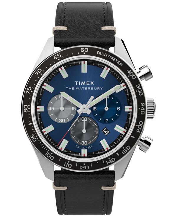 タイメックス メンズ アクセサリー 腕時計 レザー Timex Men's Quartz Analog Black Leather Watch 41mm Black ブラック｜ReVida 店 42,770円