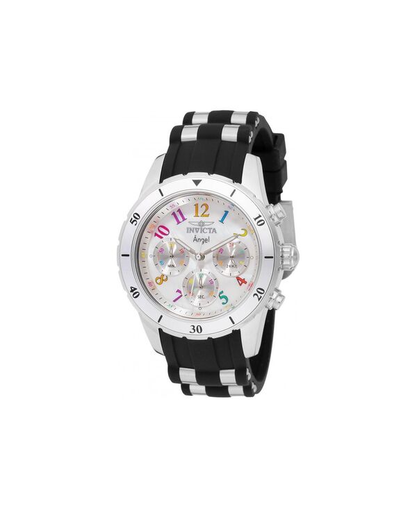 インビクタ レディース アクセサリー 腕時計 Invicta Women's Quartz Angel Watch White Strap Round Case Diameter 38mm Black ブラック｜ReVida 店