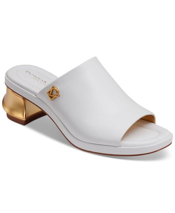 ダナ キャラン ニューヨーク レディース シューズ サンダル レザー Donna Karanew York Women's Tinley Leather Peep Toe Mules Bright White ホワイト｜ReVida 店 24,674円