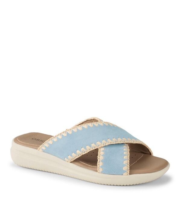 ベアトラップス レディース シューズ サンダル Baretraps Women's Origins Dolinda Slide Slip-On Sandalsea Glass Blue Suede ブルー｜ReVida 店