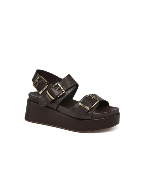 ジェースライズ レディース シューズ サンダル JSlides Brooke Sandal Brown leather ブラウン｜ReVida 店