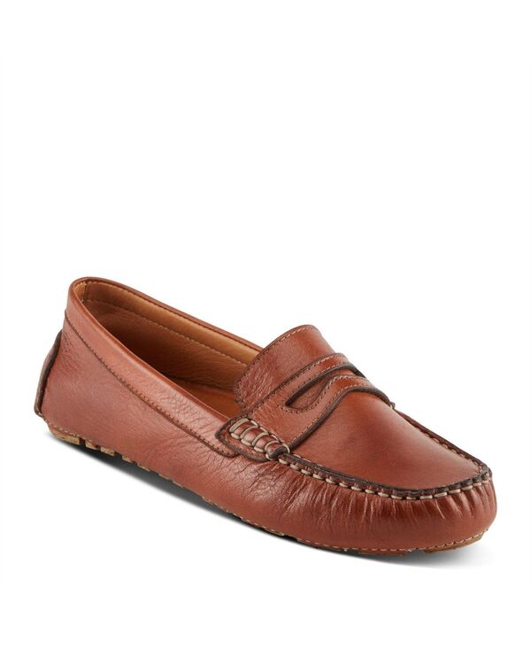 スプリングステップ レディース シューズ パンプス レザー Spring Step Audette Leather Moccasins with Removable Insole and Penny Keeper Brown ブラウン｜ReVida 店