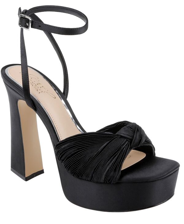 ジュウェルダグレイミシュカ レディース シューズ サンダル Jewel Badgley Mischka Women's Icelynn Evening Sandals Black Fabric ブラック