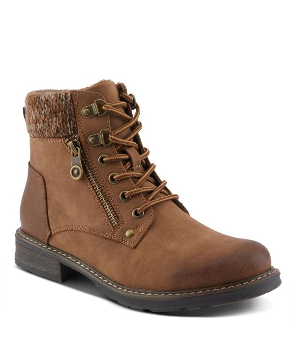 パトリシア レディース シューズ ブーツ・レインブーツ セーター レース Patrizia Women s Jadelyn Hiker-Inspired Lace-Up Boots with Sweater Collar and Zipper Light brown ブラウン