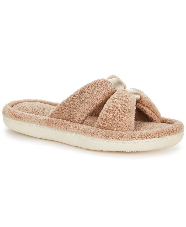 アイソトナー レディース シューズ サンダル パイル Isotoner Signature Women's Micro Terry X-Slide Slippers Taupe トープ