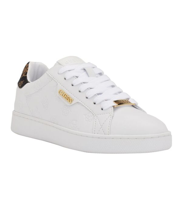 ゲス レディース シューズ スニーカー レース ロゴ GUESS Women's Renzy Easy Lace Up Sneakers with Logo Details White Multi ホワイト