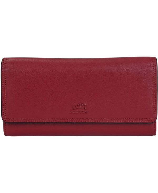 マンシーニ レディース 付属品 紙入れ Mancini Sonoma RFID Secure Quad Fold Wallet Red 赤いこと