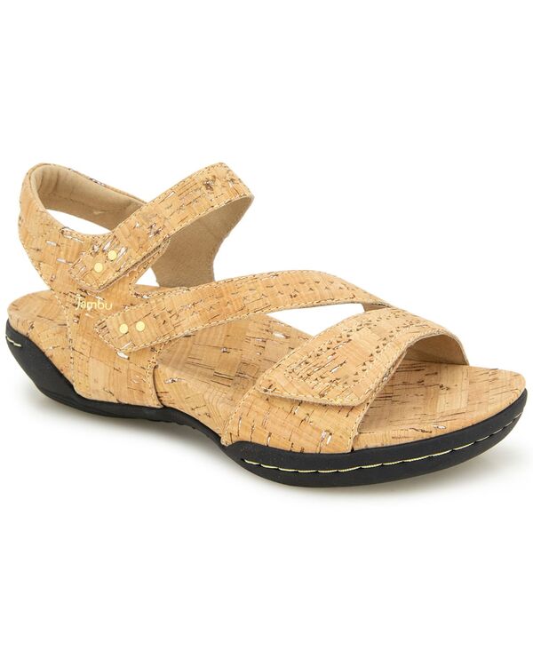 ジャンブー レディース シューズ サンダル Jambu Women's Makayla Slip on Casual Flat Sandals Cork Shimmer