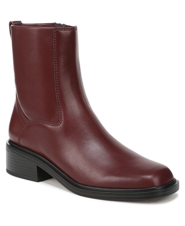 フランコサルト レディース シューズ ブーツ・レインブーツ ヒール Franco Sarto Women's Gracely Block Heel Zip Short Boots Bordo Red Leather レッド|ReVida 店