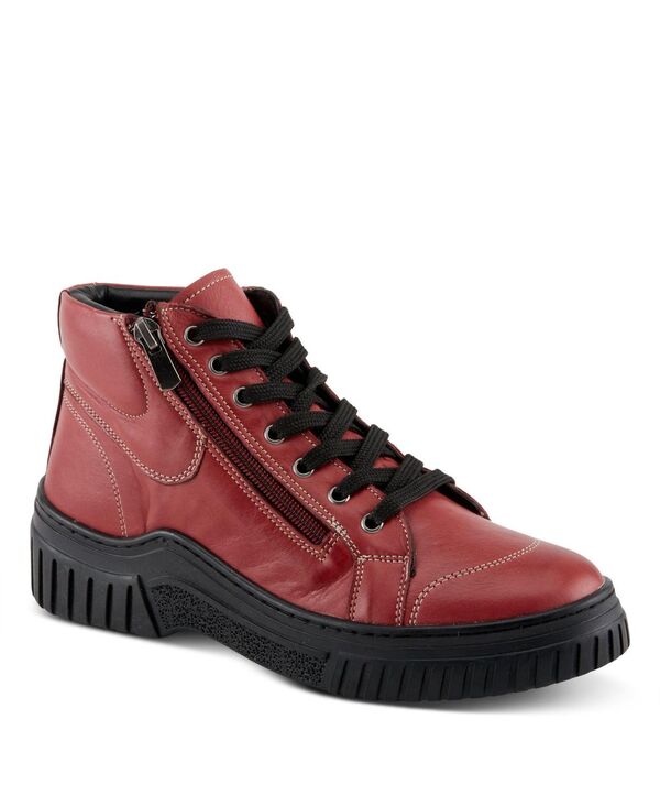スプリングステップ レディース シューズ ブーツ・レインブーツ スニーカー レザー Spring Step LOEVA Leather High-Top Sneaker Boot with Removable Insole and Zipper Access Bordeaux 20,986円