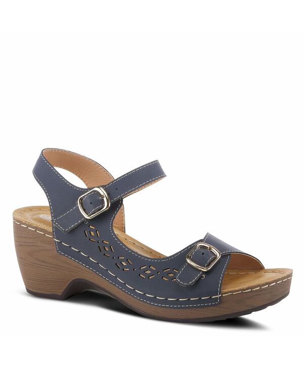 パトリシア レディース シューズ サンダル Patrizia Women'sHANTAY Adjustable Wedge Sandals with Back Strap Navy ネイビー