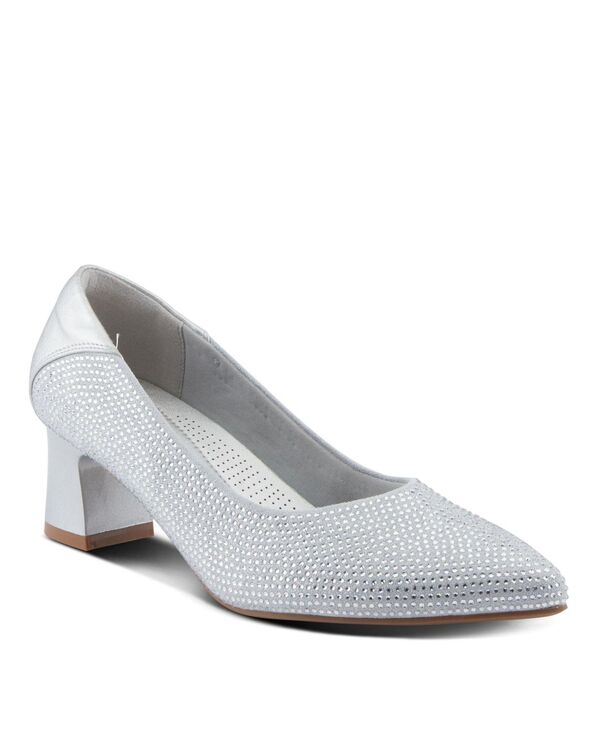 パトリシア レディース シューズ パンプス ヒール Patrizia Women senna Crystal-Embellished Pointed Toe Block Heel Pumpslip-On Dresshoesilver シルバー