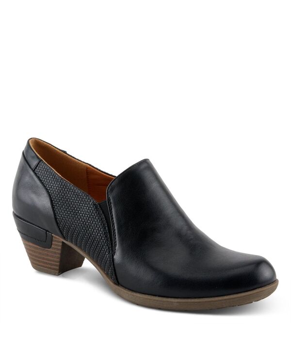 パトリシア レディース シューズ パンプス ヒール Patrizia Women s JULANEAH Embossed Slip-On Shooties with Elastic Fit and Block Heel Black ブラック|ReVida 店