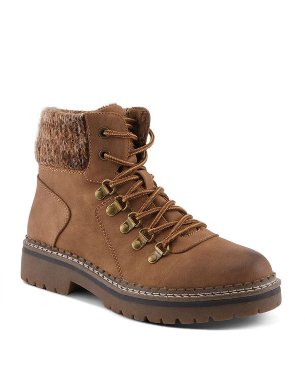 パトリシア レディース シューズ ブーツ・レインブーツ セーター Patrizia Women's Hiker-Inspired Sweater Collar Lug Sole Boot Light brown ブラウン