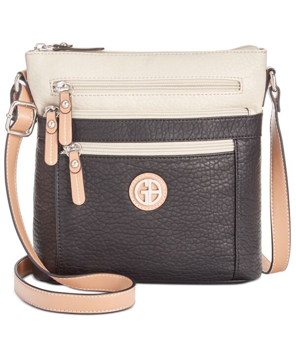 ジャーニ ベルニーニ レディース バッグ カラーブロック Giani Bernini Colorblock Pebble Crossbody Black/Ivory/Silver アイボリー