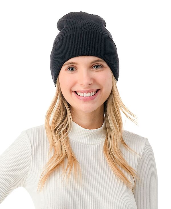 マーカスアドレール レディース アクセサリー 帽子 Marcus Adler Women's Ultra Soft Rib Detail Cuff Beanie Black ブラック